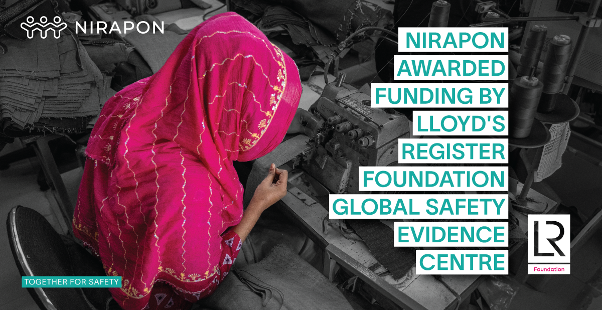 Nirapon Awarded Funding by Lloyd's Register Foundation Global Safety Evidence Centre